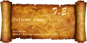 Tullner Emma névjegykártya